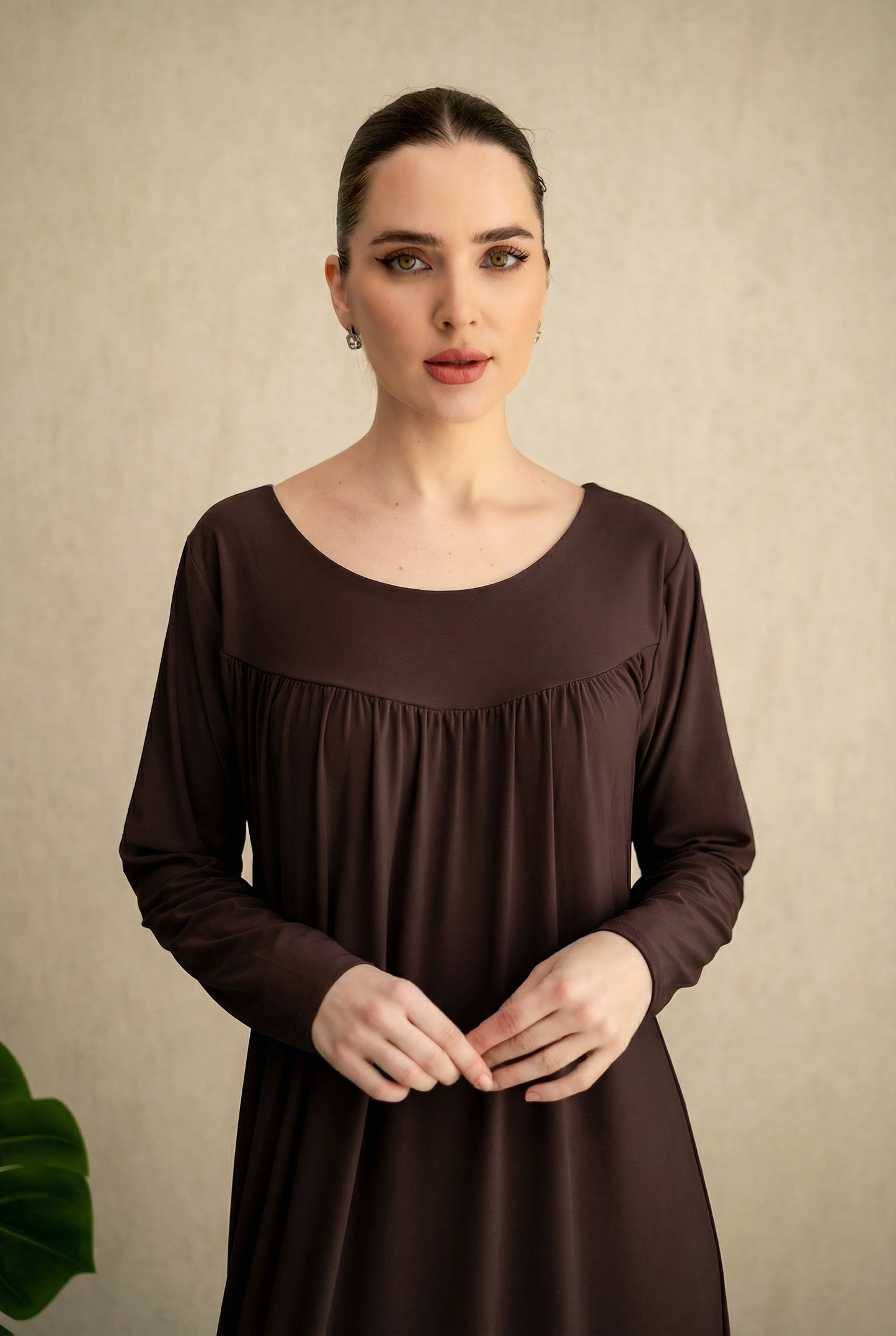 Premium Brown Jersey Maxi Dress- By Anorih Basics
