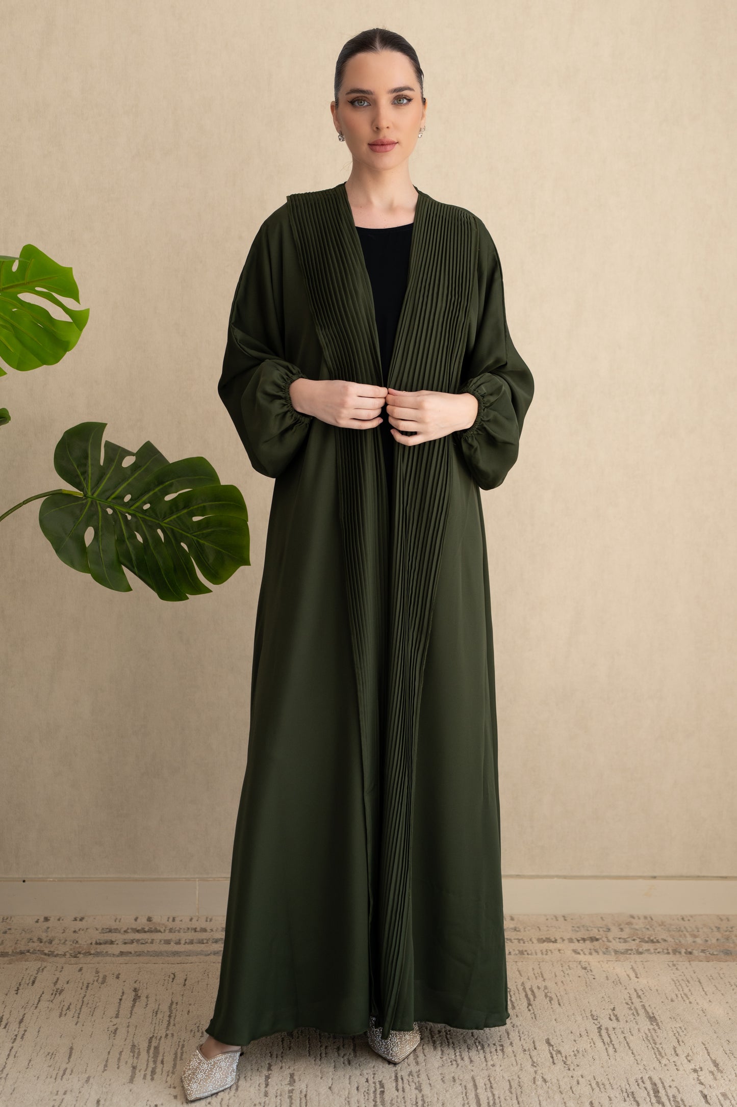 Statement pleats - Olive