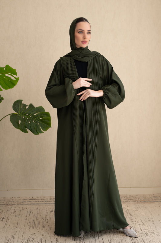 Statement pleats - Olive