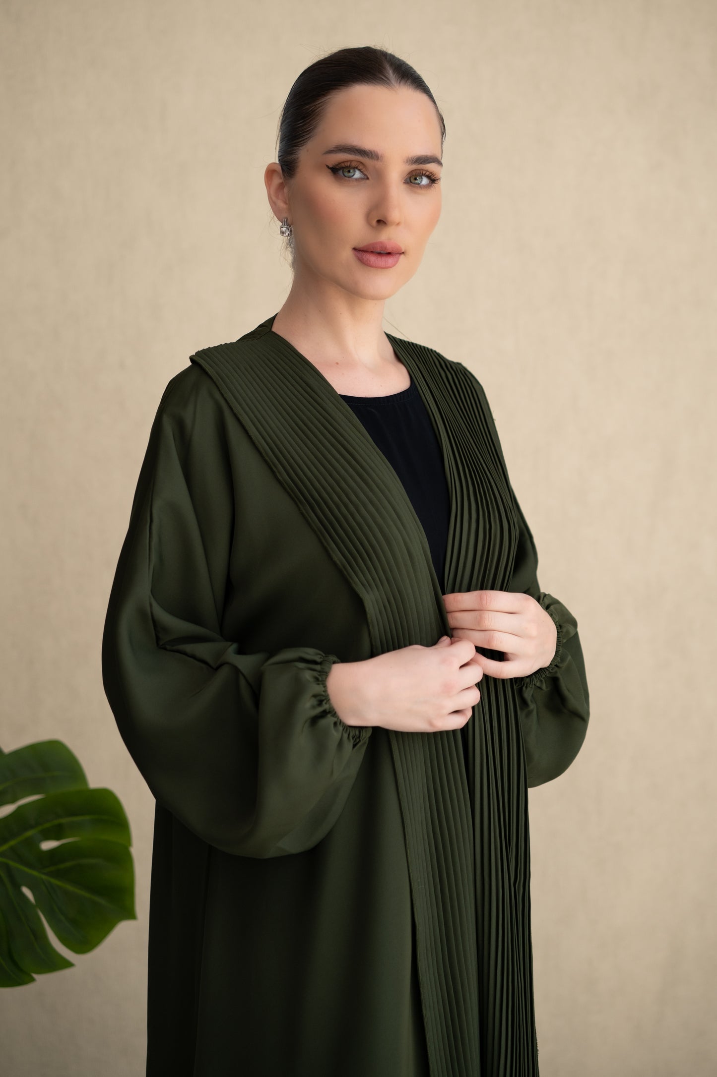 Statement pleats - Olive