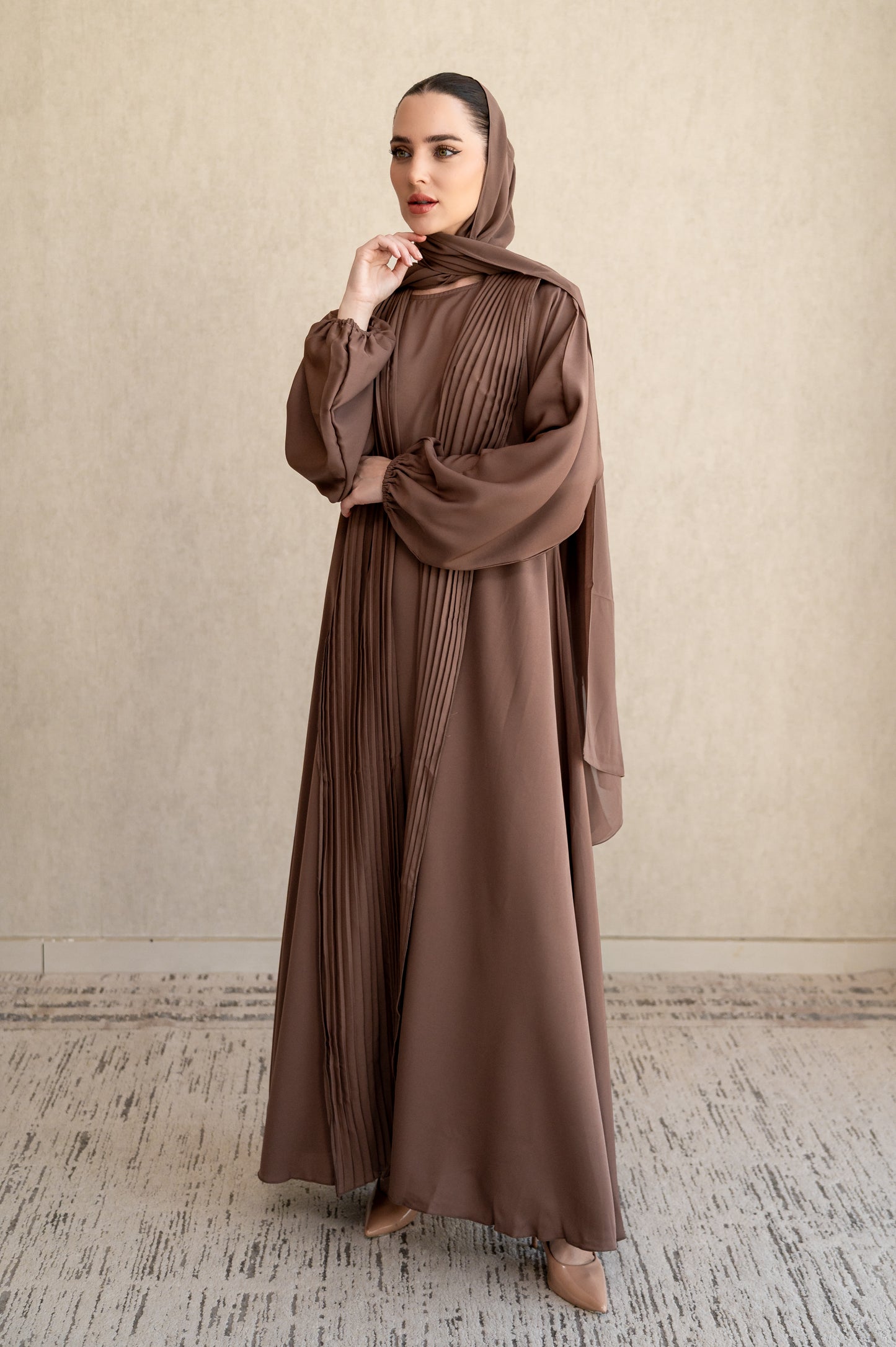 Statement pleats - Mocha