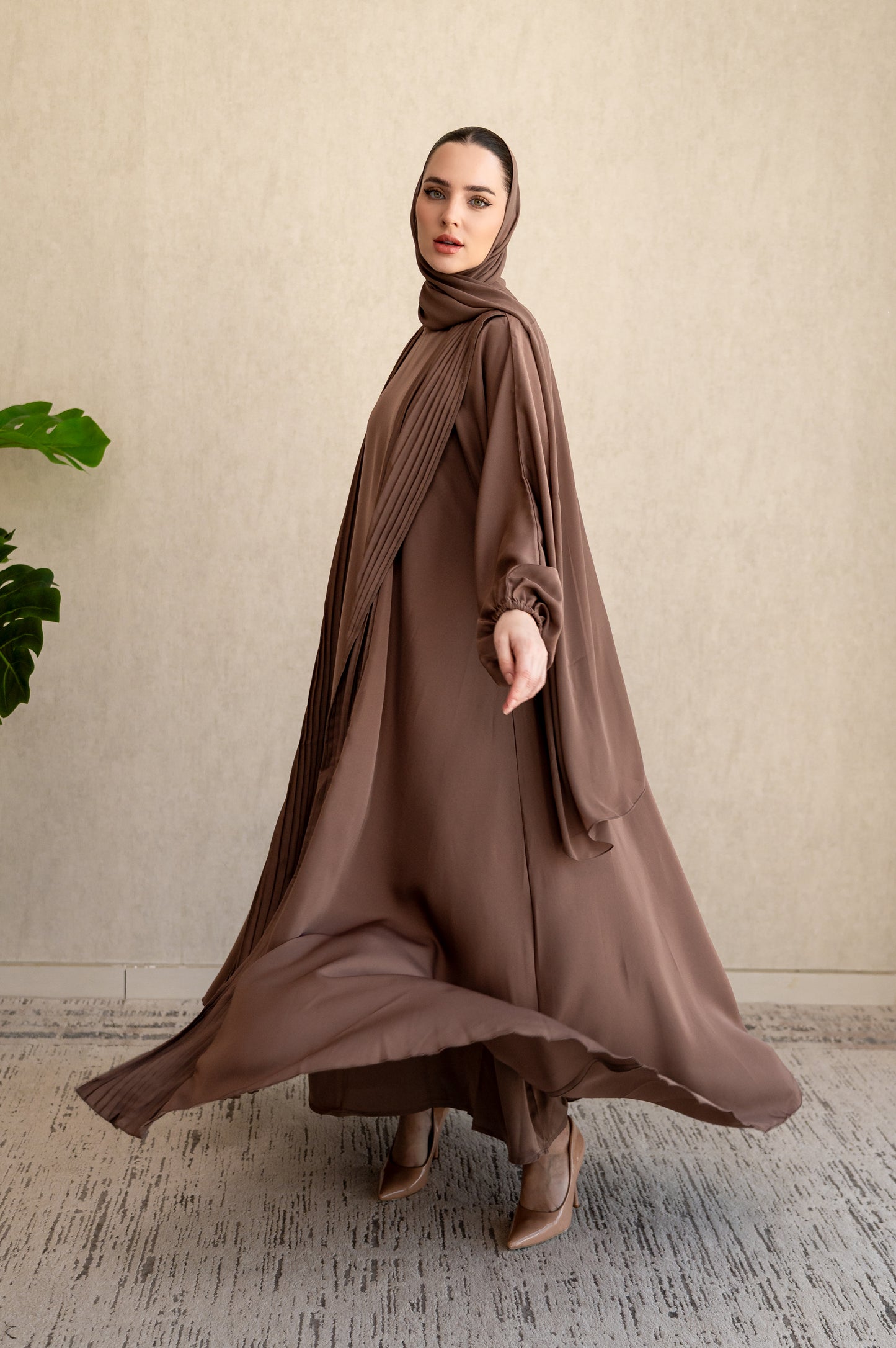 Statement pleats - Mocha