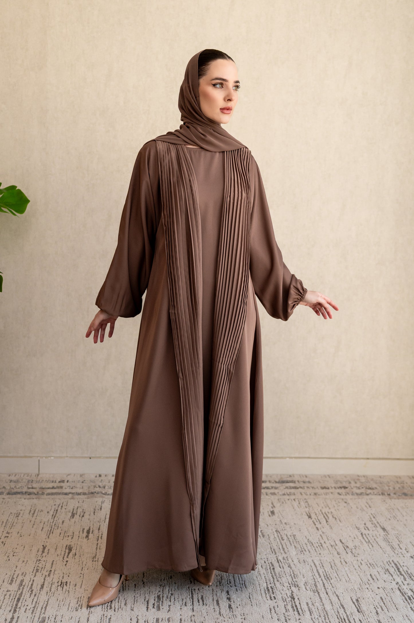 Statement pleats - Mocha