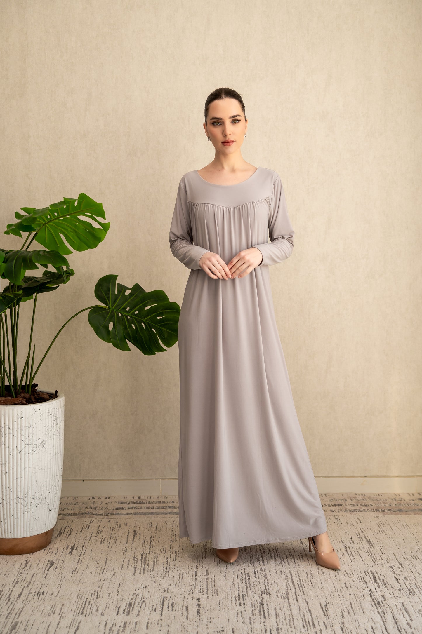 Premium Grey Jersey Maxi Dress- By Anorih Basics