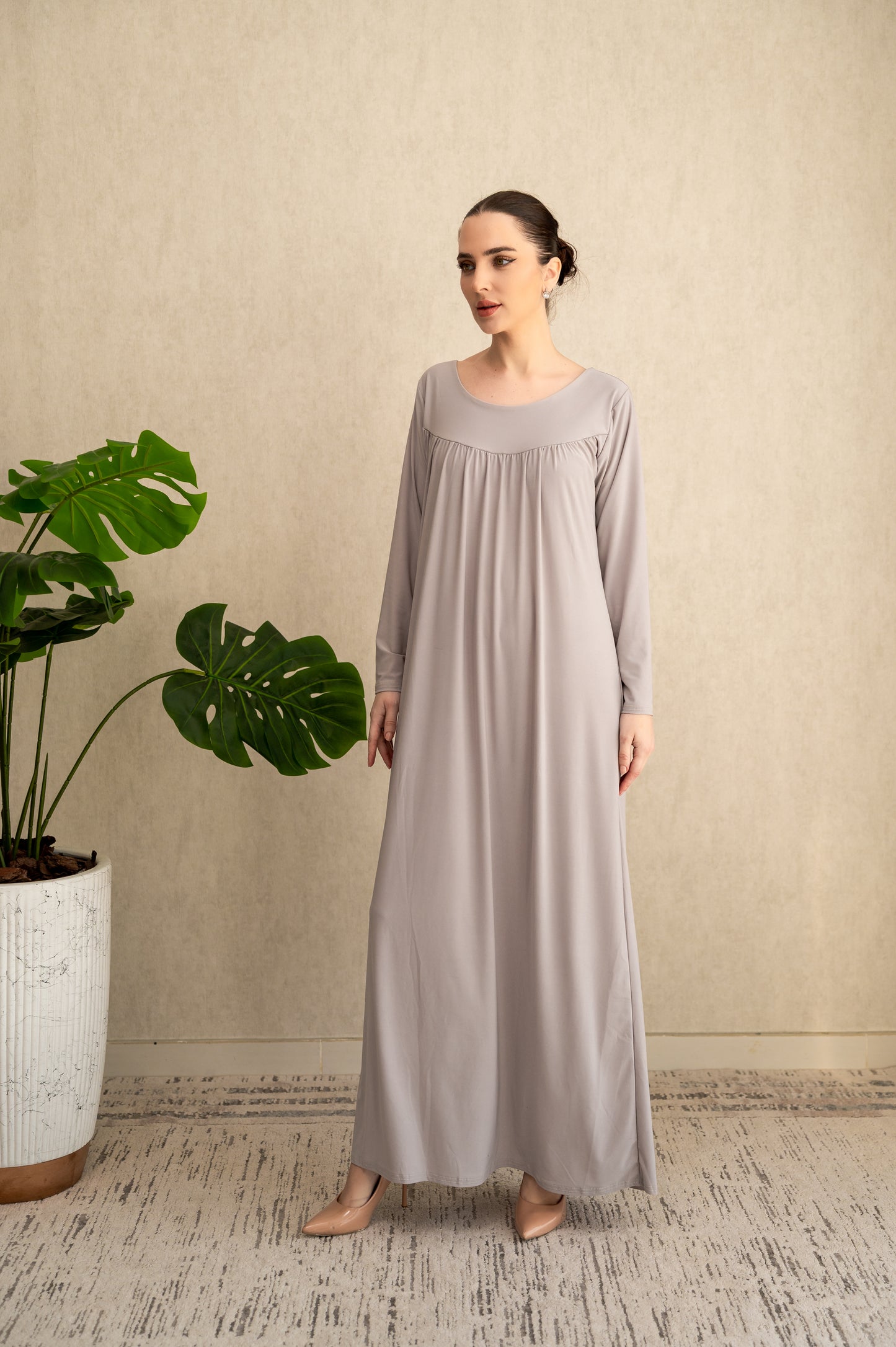 Premium Grey Jersey Maxi Dress- By Anorih Basics