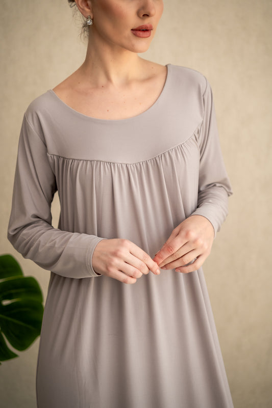 Premium Grey Jersey Maxi Dress- By Anorih Basics