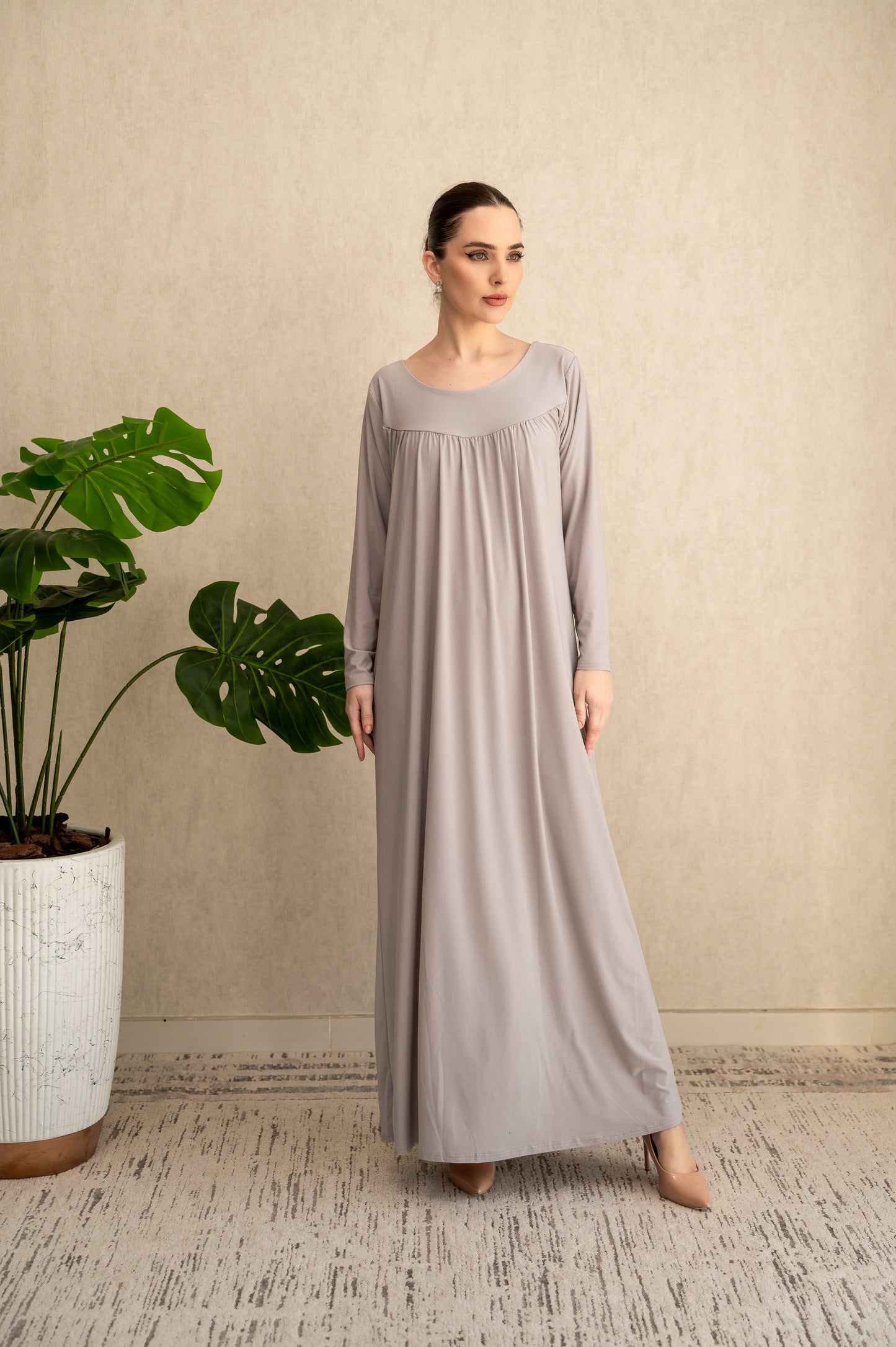 Premium Grey Jersey Maxi Dress- By Anorih Basics
