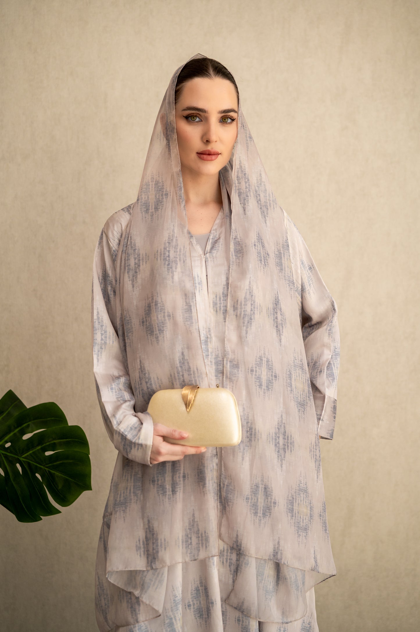 Misty Abstract Silk Abaya