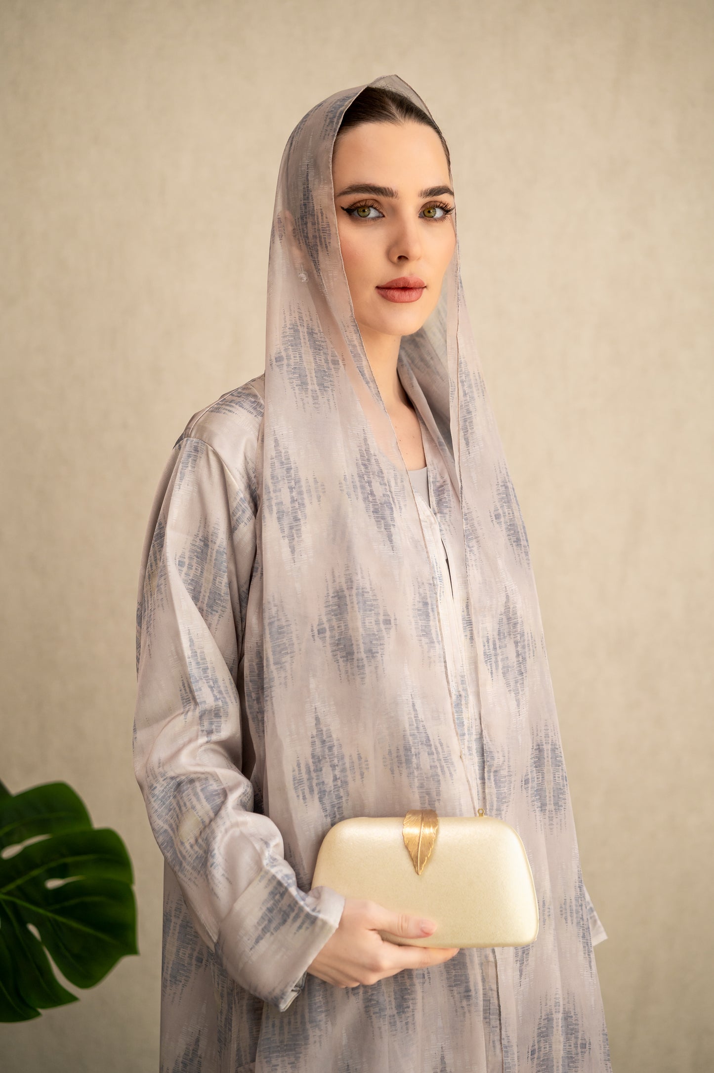Misty Abstract Silk Abaya