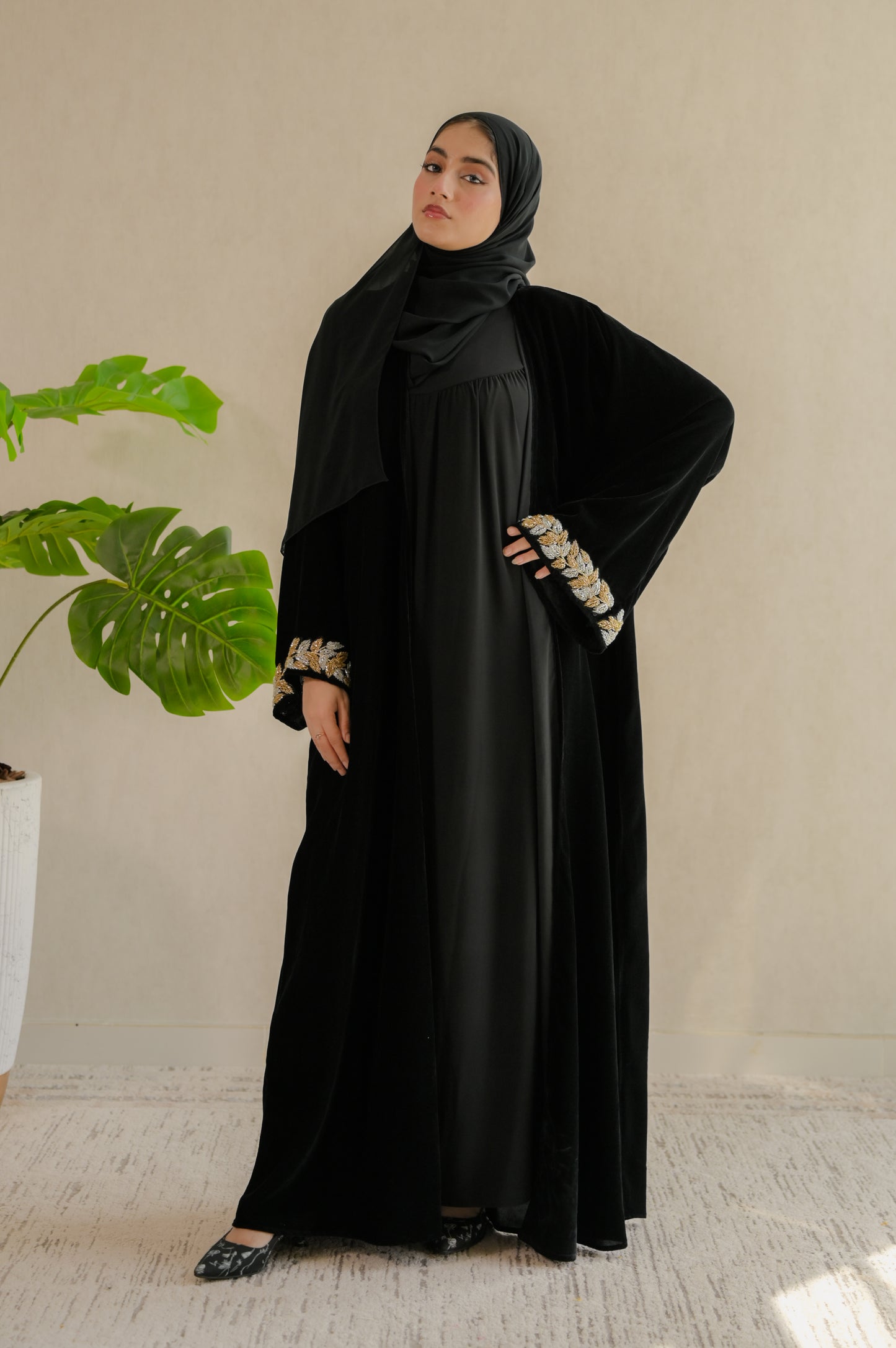 .  Luxury Velvet Noor Abaya