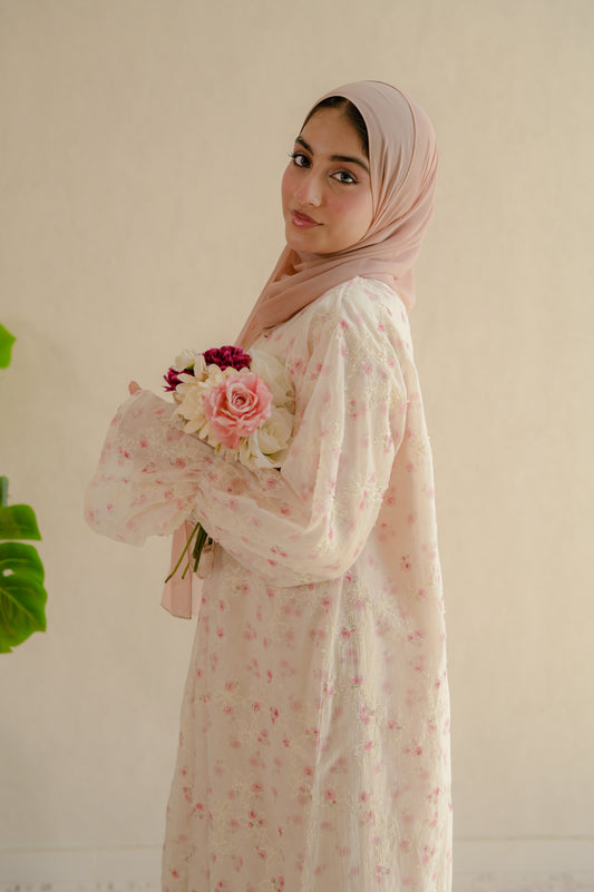 .Petal Whisper Abaya