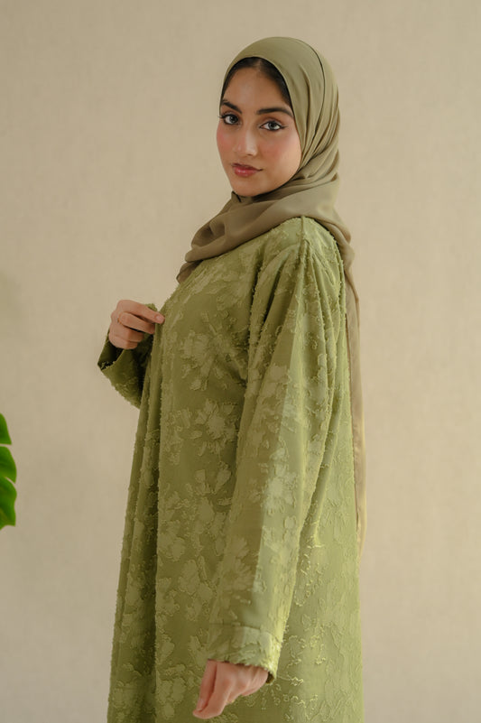 .                   Summer breeze abaya - Matcha